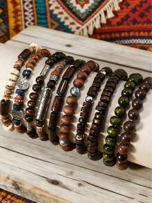 1Set Bohemian-Style Bracelet Set, Suitable For Daily Wear, Holiday Gifts, And Beach Vacations - Multicolor - View 3