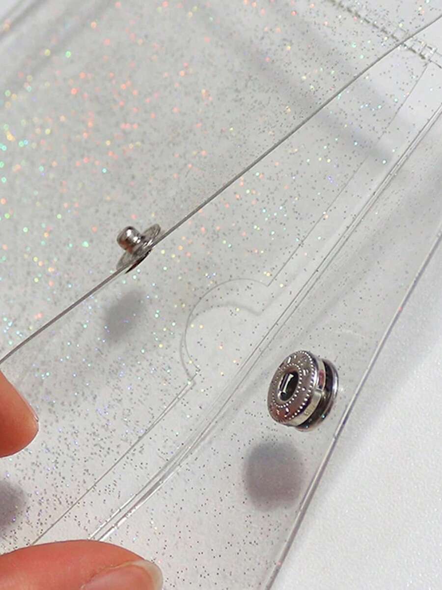 1 chiếc ví đựng thẻ trong suốt chống nước, ví mini đựng thẻ ID/thẻ tín dụng/tiền xu, hộp bảo vệ giấy tờ tùy thân.