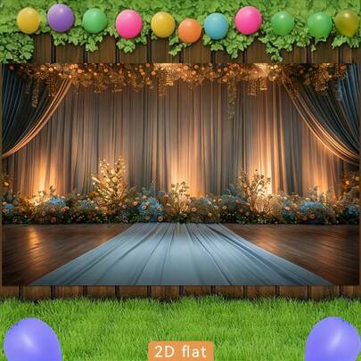 1 Piece, Multifunctional Soft Pink Floral Wedding And Party Background Cloth, Suitable For Birthdays, Photography, And Weddings. Various Styles And Sizes Are Available For Selection.