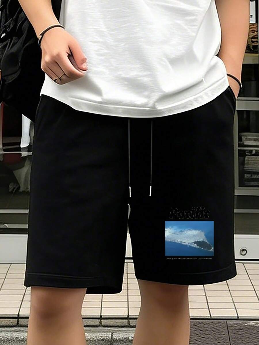 パシフィックデザイン入り! コンフォート感ある夏用 レトロなダンスショーツ - ブラック - チェックする 1