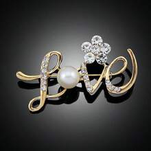 1 pieza/2 piezas Broche de aleación de aluminio con estilo retro bohemio casual, estilo palaciego, lindo y elegante con diamante de imitación, adecuado para todas las estaciones - Multicolor - Ver 5