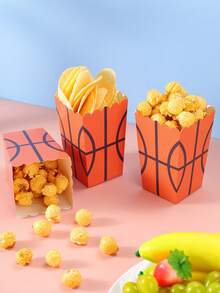10/24, Basketball-Themen Einweg-Teller, Papierbecher, Popcorntüte, Essenscontainer Set, Partyartikel, geeignet für 24 Gäste, Einweg-Papperteller Partybesteck Set geeignet für Geburtstagsfeiern, Hochzeitsfeiern, Familienpicknicks - Mehrfarbig - Übersicht 2
