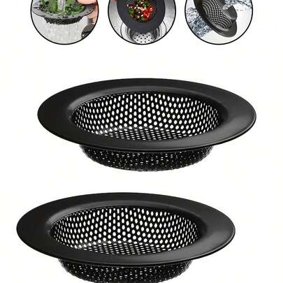 1/2pcs Stainless Steel Kitchen Sink Strainer, Washable Sink Filter, Kitchen Accessories