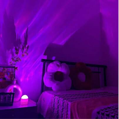 1 đèn chiếu sóng cực quang mini 16 màu có thể điều chỉnh, điều khiển từ xa, đèn tạo không gian đa sắc, đèn ngủ LED có thể điều chỉnh độ sáng, chạy bằng USB, độ sáng 1200 lumen, thích hợp cho phòng ngủ, phòng khách, trang trí tiệc tùng và thư giãn, tạo không khí tiệc tùng, thiết kế thời trang, ánh sáng chất lượng cao, dụng cụ tổ chức tiệc.