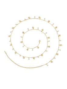 Cadena para la cintura sexy y brillante para bikini, cadena para la cintura con colgante de corazón minimalista - Cadena de cintura - Ver 4