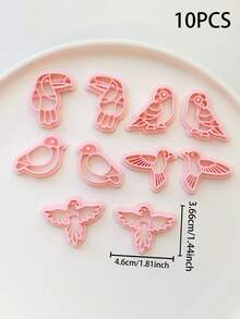 各种鸟形设计聚合物粘土切割模具，粘土切割模具，耳环首饰DIY手工切割模具，适用于DIY耳环和工艺品，非常适合手工装饰品、首饰制作工具，DIY手工少女耳环和首饰吊坠工具 - Bird - 查看 16