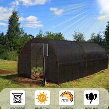 Black Sunshade Net For 70-80% Shading, Plant Greenhouse Covering Net, Fence, Privacy Net, Garden, Sunshine, Shantytown, External - 4*6m - View 5