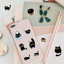 500 Stickers/Roll Cute Cartoon Black Cat Award Roll Sticker Gift Sticker Sealing Sticker - Multicolor - View 5