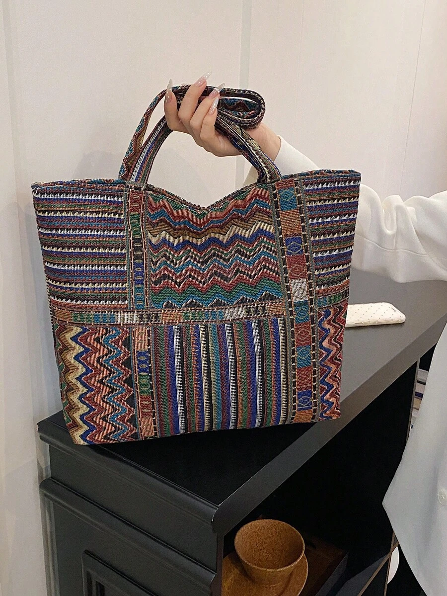 Large Capacity Handbag For Women, New Fashionable Versatile Commuter Shoulder Tote Bag - Multicolor - View 1
