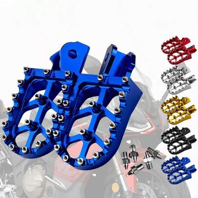 Estriberas de aleación de aluminio CNC con tachuelas antideslizantes, accesorios para motocicletas todoterreno