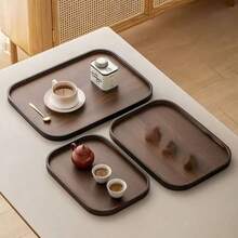 This Luxury Tea Tray, Fruit Tray, Octagonal Handled Tray, Snack Plate, Dining Plate, Cup Storage Plate, Dessert And Cake Plate Is Very Suitable For Home, Restaurant, Hotel, Wedding Party, Event Party And Daily Life Use. - Brown - View 2