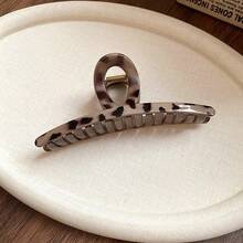 1个豹纹发爪夹，简约时尚，优雅个性，百搭发饰 - 咖色 - 查看 8