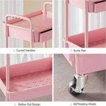 Storage Island & Carts Slim Rolling Storage Cart, 3 Tier Bathroom Storage Organizer Laundry Room Utility Cart Mobile Shelving Unit, Multi-Purpose For Kitchen Office Bathroom Laundry Narrow Places,Room Decor,Shelf,Organziers Storage,Storage Orangizer,Bathroom,Bathroom Storage,Home Decor - Nhiều màu - Xem 6
