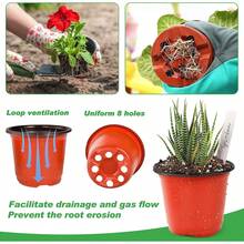 4" Small Plastic Plant Nursery Pot/Pots (100pcs) Seedlings Flower Plant Container Seed Starting Pots - A - View 4