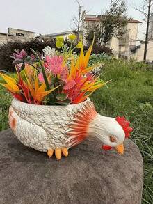 Creative Animal Flower Pot Decor, Realistic Animal Flower Pot For Outdoor Garden, Balcony And Yard Interesting Potted Plant Decoration - Multicolor - View 7