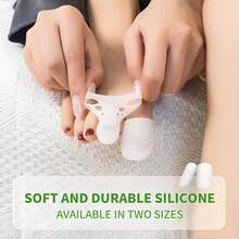 6pcs Silicone Toe Sleeves | Toe Protectors - Sports Style, Washable - White - View 7