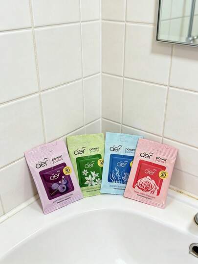 10g AER Flameless Fragrance, Car Diffuser, Aromatherapy Essential Oils, Sachet, Long-Lasting Scent Up To 30 Days. 6 Different Fragrances, Portable. Deodorizing And Odor Eliminating Function, Long-Lasting Aroma, Air Freshener