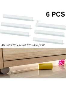 6 件装沙发底部防护垫 - 可调节宠物玩具防护垫，家具缝隙防护垫，防止玩具和碎屑进入，可定制设计，有效防止物品掉入沙发、床和架子下方的缝隙中，缝隙盖 | 耐用塑料 - 彩色 - 查看 6