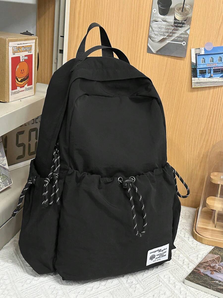 2026 Sac à dos à cordon beige : Sac d'école en nylon unisexe pour les déplacements quotidiens et les voyages Sac à dos à cordon blanc minimaliste : Sac unisexe grande capacité pour la randonnée et le travail Sac à dos à cordon de style japonais chic : Sac à dos en nylon multi-poches pour hommes et femmes Nouveau sac à dos à cordon unisexe : Sac en nylon léger pour l'école et les sorties en plein air Sac à dos en nylon beige polyvalent : Design à cordon, cadeau parfait pour les étudiants et les professionnels