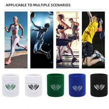 1pc Sports Sweatband, Tennis Sweatband, Outdoor Sports Sweat Band, Suitable For Badminton, Volleyball, Basketball - Multicolor - View 4