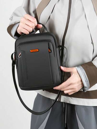 1pc Men's Casual Crossbody Bag, Business Commuter Shoulder Bag, New Vertical Small Handbag For Men