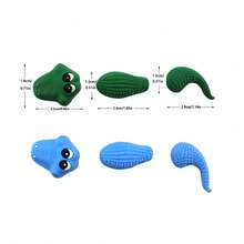 Bộ 3/4 móc trang trí giày hình cá sấu, rồng, rắn, nàng tiên cá 3D, có thể tháo rời, phù hợp với guốc, phụ kiện giày dép thú vị làm quà tặng cho bạn bè. - Nhiều màu - Xem 2