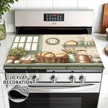 1pc, 2D Stove Top Cover, Non-Slip Pad, Suitable For Electric Stove, Induction Cooker, Stove Protector, Kitchen Counter Space Saver, Home Kitchen . - Multicolor - View 8