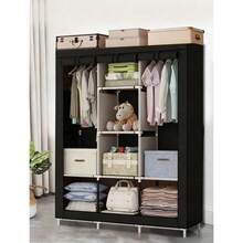 Grande y Mediano de Armario Organizador, Closet Armable con Tela Repelente al Polvo, Estructura Resistente y de Alta Calidad - Diseño Práctico y Estético para una Organización Eficiente del Hogar - Clóset Modular Armable con Tela Resistente y Antipolvo - Almacenamiento Práctico y Elegante para Ropa y Accesorios, Fabricado con Materiales de Alta Durabilidad, Para Habitación - Multicolor - Ver 2