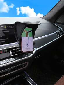 1 pieza Parasol para teléfono montado en el coche, parasol vertical para tablero de instrumentos, cubierta anti-calor para teléfono, parasol para soporte de teléfono - Parasol para teléfono - Ver 1