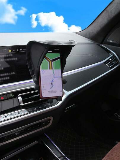 1 pieza Parasol para teléfono montado en el coche, parasol vertical para tablero de instrumentos, cubierta anti-calor para teléfono, parasol para soporte de teléfono