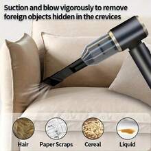 3-In-1 Mini Portable High-Power Vacuum Cleaner, 1 Set, Dual Use For Car And Home - Super Suction Blow & Vacuum, Mini Car Vacuum Cleaner, High-Power Vacuum Cleaner, Portable Vacuum Cleaner, Mini Blow & Vacuum Combo, High Suction Home Vacuum Cleaner - Classic - View 12
