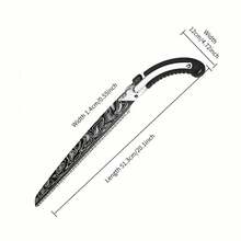 Sierra de 20.86 pulgadas para acampada, templada a alta temperatura, sierra rápida para cocina de campamento al aire libre, herramienta para encender fuego de acampada - Negro - Ver 2