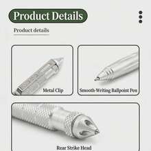 4支/1支黑色户外生存战术笔 - 彩色 - 查看 2