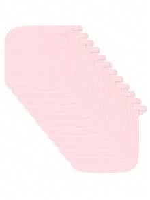 3/6/12 piezas Almohadillas reutilizables para desmaquillaje con diseño de ribete, toallitas desmaquillantes lavables - Multicolor - Ver 4