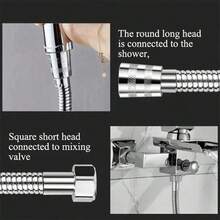 1pc Shower Hose, 79/59 Inch Extra Long Stainless Steel Handheld Shower Hose With Brass Insert And Nut, Durable And Flexible Shower Pipe, Bathroom Accessories - Hose - View 6