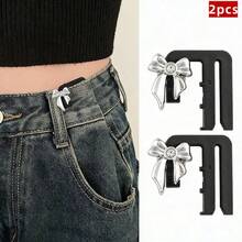 2/3/4/5/6/8pcs Fashion Denim Waist Cincher Buckles, No Sewing No Punching Quick Waist Adjustable Buckle, Suitable For Fixing Waistband Of Jeans, Shirt Cuffs, Multi-Purpose Decorative Clips, Various Styles, Fashionable And Elegant Waist Accessory - Style - View 15