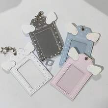 1 chiếc ví đựng thẻ hình cánh thiên thần hoạt hình dễ thương, ví đựng thẻ hình ngôi sao rỗng, ví đựng thẻ học sinh/thẻ ảnh. - Ví đựng thẻ hình cánh thiên thần - Xem 8