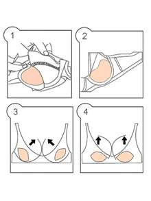 2/4pcs Self-Adhesive Silicone Thin & Thick Invisible Swimsuit Bra Inserts, Solid Color Bra Pads - Multicolor - View 11