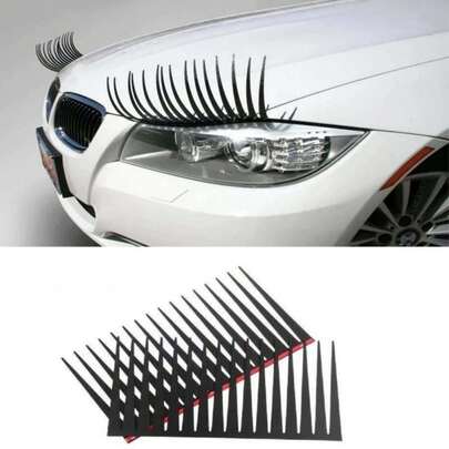 2件/套 汽车大灯睫毛，汽车睫毛，汽车假睫毛，汽车大灯眉贴