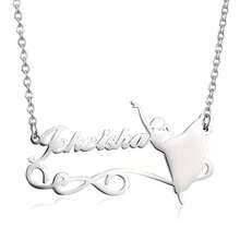 Personalized Necklace - One Elegant And Personalized Stainless Steel Ballerina Pendant Necklace - A Name Necklace With Custom Lettering, Making It The Perfect Gift For A Lady, Mother, Or Sister. - Multicolor - View 4