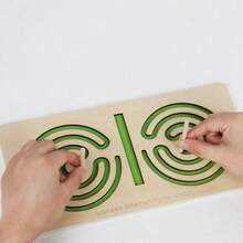 1set Left & Right Brain Development Toys, Pen Drawing Trajectory Training Wooden Educational Toys, Developmental Toys, Holiday Gift - Multicolor - View 4