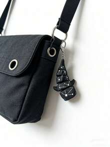 Móc khóa hình cá mập bầu trời sao in 3D sáng tạo, mặt dây chuyền hình sinh vật biển ngộ nghĩnh cho balo, phụ kiện trang trí túi xách, quà tặng cho bạn bè, phụ kiện túi xách dễ thương cho kỳ nghỉ. - màu đen - Xem 5