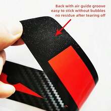 High-Mount Brake Light Sticker, Heart-Shaped Heartbeat Pattern, ECG Taillight Sticker, 3D Carbon Fiber Matte Texture, Adding Prominent Safety Marks To Your Car - A - View 7