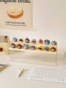 1pc Acrylic Tiered Display Box, Suitable For Monochrome Dust-Proof Storage Rack And Desktop Organizer, Applicable For Doll Collection (Transparent Display Box) - Multicolor - View 2