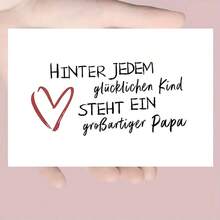 1pc Heartfelt Father's Day Card – German "Hinter Jedem Kind Steht Ein Großartiger Papa" Design, 12cm X 18cm, Perfect For Birthdays And Special Occasions, Express Your Love To Dad From Sons And Daughters, Fathers Day Gift - One Size Fits All - View 7