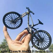 1:10合金自行车模型，迷你手指自行车39A仿真收藏礼物玩具，适合男孩 - 彩色 - 查看 7