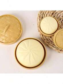 半个饺子造型软萌可爱减压玩具，饺子造型捏捏减压球，包子造型捏捏减压玩具，面团球软萌饺子造型感官减压玩具，白色软萌包子成人礼物 - 彩色 - 查看 2