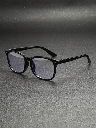1 pieza Gafas unisex con montura redonda futurista Y2K de lente transparente