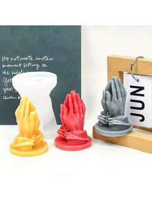 Prayer Gesture DIY Handmade Fragrance Plaster Multifunctional Silicone Mold - White - View 2