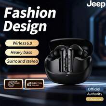 Jeep TWS 无线耳机，时尚外观，24 小时待机时间，高清环绕音频，高保真音质，降噪功能，佩戴舒适，触控操作，日常礼物之选。 - 查看 6